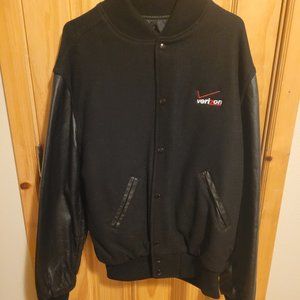 Mens Holloway Large college varsity style jacket with Verizon logo made in USA